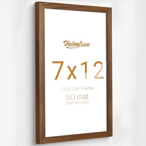 Amazon.com - Heimlove 7x12 Picture Frames Solid Oak Wood,12 x 7 Photos ...
