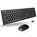 Macally Wireless Keyboard and Mouse Combo Bundle for PC, Desktop Computer, Laptop, Notebook, ChromeBook - Ultra Slim Cordless Keyboard Mouse Combo Set, Compatible with Windows 10/8/7/Vista/XP, etc.
