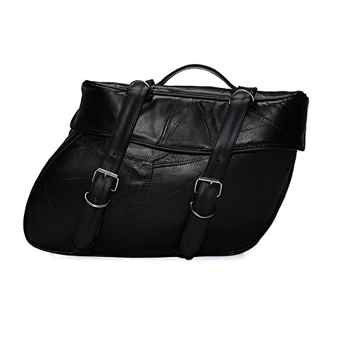 Motorcycle Bags - Luggage Set - All Genuine Leather - Fits Any Us Bike - Extra Storage Pockets Featuring Rugged Stitching - Set Of 9 Pieces #TOP3
