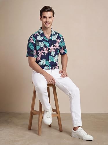 Image of GRECIILOOKS Shirts for Mens | Stylish Shirt for Summer and Vacation | Casual Printed Outfit Men | Trendy Button Down Reguler fit Men`s Shirt | Comfort Rich Formal Shirts