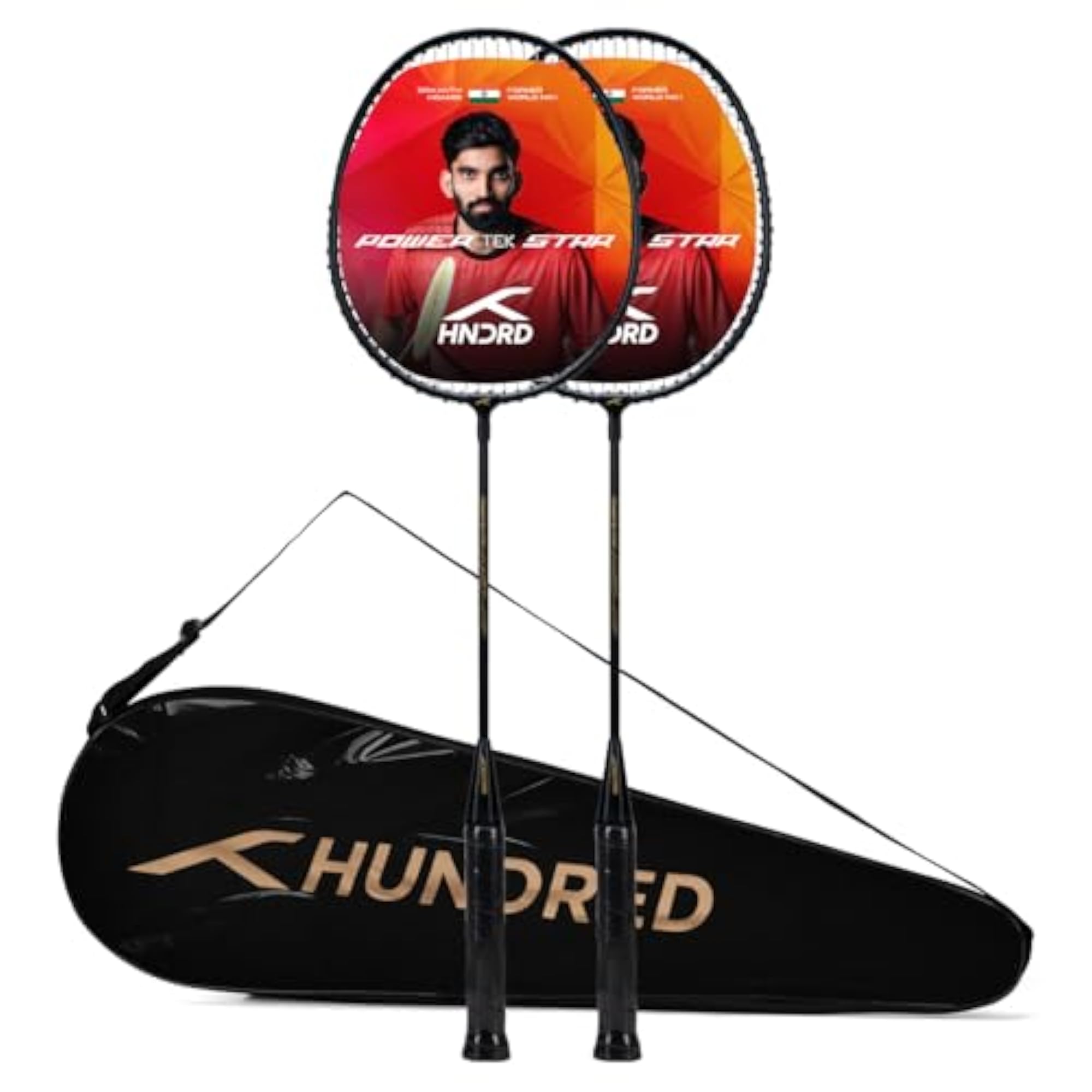 Powertek Star Badminton Racket Set with Full Cover