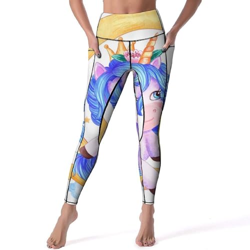 Legging licorne femmes pantalon de sport yoga fitness gym jogging S