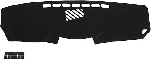 Miniatura 34 de AUQDD Alfombrilla de Cubierta para Tablero Compatible con Hy-undai Santa Fe 2013 2014 2015 2016 2017 2018, Alfombrilla de Tablero de Franela Negra