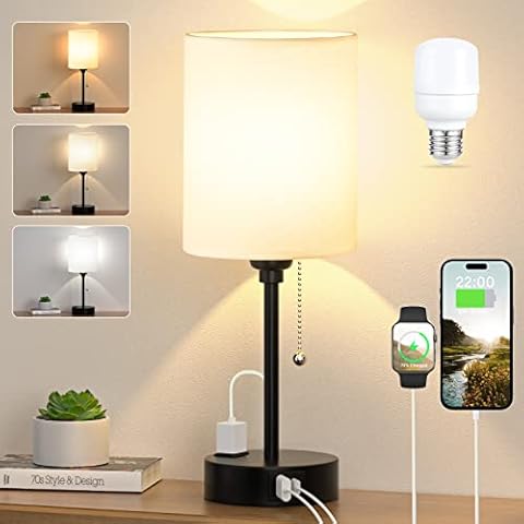 Small Bedroom Lamps with 3 Color Temperatures Cover