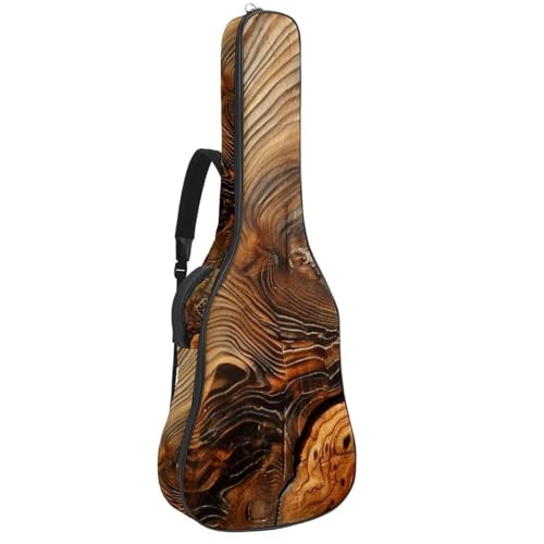 Housse de guitare effet bois 42.9" avec poches et bandoulière réglable