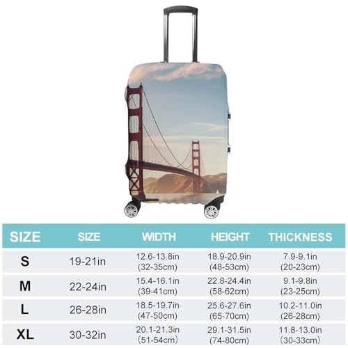 Carry on Luggage Cover Golden Gate Bridge Suitcase Covers for Luggages Tsa Approved Travel Luggage Sleeve Protector Elastic Suitcase Protector Anti-Scratch Washable Fits 19-30 Inch Case -L2