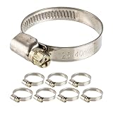 Photo Gallery fascette stringitubo con vite senza fine, 8 pz, campo di serraggio Ø 25-40 mm, per tubi da 1 1/4", acciaio inox w2, incavo a croce 7, larghezza banda 9 mm, fissaggio lavatrici, attacco lavastoviglie Photo Gallery fascette stringitubo con vite senza fine, 8 pz, campo di serraggio Ø 25-40 mm, per tubi da 1 1/4", acciaio inox w2, incavo a croce 7, larghezza banda 9 mm, fissaggio lavatrici, attacco lavastoviglie