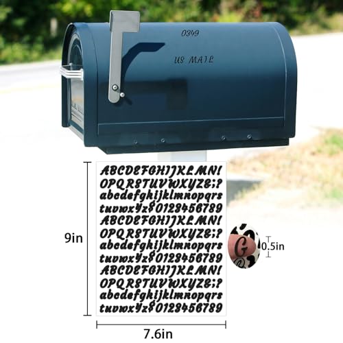 Image of 2010 Pieces 10 Sheets Letter Stickers,Self Adhesive Waterproof Vinyl Mailbox Numbers Stickers,Alphabet Decals for DIY,Window,Door,Sign,Bike,Car,Laptop,Scrapbook (Black, 1 /2 Inch)