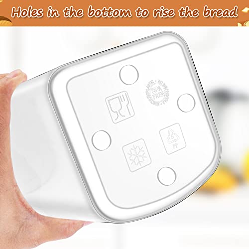 Darckle Bread Container For Kitchen Countertop, Plastic Loaf Bread Box Storage For Homemade Bread, Sandwich Bread Dispenser, Breadbox Containers Bread Loaf Keeper With Lid, Set Of 2 #TOP5