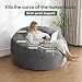3 Ft Bean Bag Chair, Memory Foam Bean Bag Chairs for Adults with Filling, Round Bean Bag Sofa with Filler Included, Beanbags with Soft Dutch Velvet Fabric,3 Foot, Dark Grey