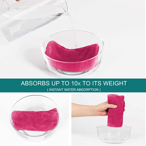Image of Sassoon Venir Microfiber Hair Wrap Towel for Women (Coral Pink Color, Free Size) with Smooth Texture Super Absorbent Quick Dry Hair Turban for Drying Hair