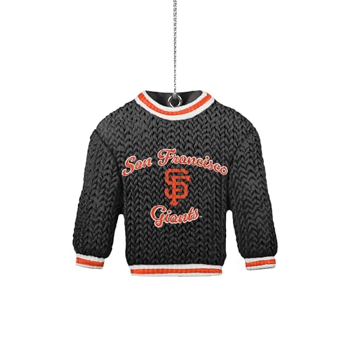 FOCO - Adorno colgante de resina para árbol de Navidad de la MLB con colores del equipo de béisbol (Gigantes de San Francisco)