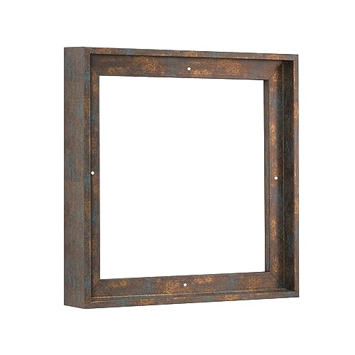 Pixy Canvas Custom Sized Floater Frame for 1-1/2 (1.5) inch Deep Canvas Paintings/Canvas Prints/Wood Canvas Panels/Wall Art/Wall Decor/Home Decor/Artwork (Rusty Blue, Custom Size, Square)