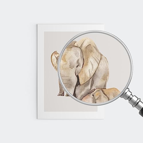Mum and baby Safari nursery prints for bedroom wall set of 3 elephant, giraffe, monkey, multi, A4 - Image 3