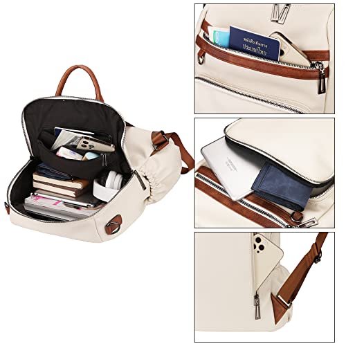 Image of Uromee Travel Backpack Purse for Women Vegan Leather Ladies Fashion Tassel Shoulder Bag Convertible