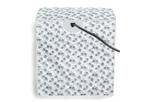 Image of The Furnishing Tree PVC Washing Machine Cover Compatible for Samsung 8.5 KG Semi-Automatic Top Loading WT85B4200GD /TL, Washing Machine Waterproof and dustproof, Floral Pattern Light Gray