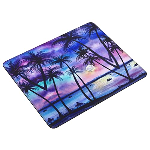 Tapis de souris imperméable motif palmier bords cousus pour ordinateurs pc - 2