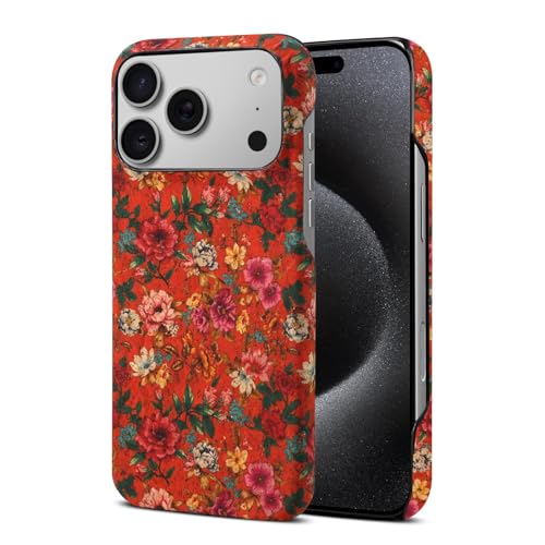 Coque iPhone 17 Pro Max cuir rouge anti-rayure rigide performante