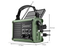ROCAM Kurbelradio, 12000mAh Notfallradio mit Solar, Camping Radio mit AM/FM – Ansicht 9