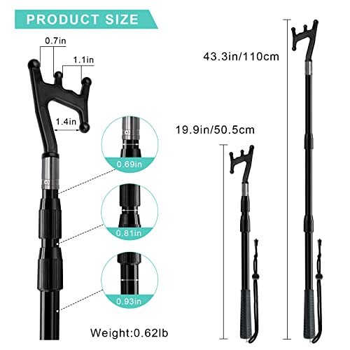 SANLIKE Telescopic Boat Hook Pole for Docking, Floating Dock Pole Push