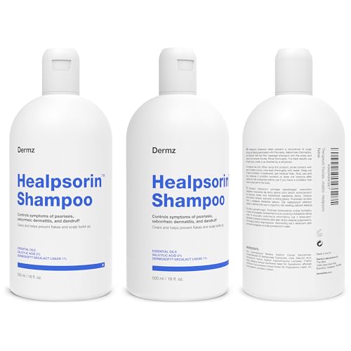 Healpsorin Shampoo - Pflegendes Kopfhautshampoo für schuppige, empfindliche & trockene Kopfhaut - Mit Salicylsäure, Urea & DERMOSOFT® DECALACT - Steroidfrei - 500ml