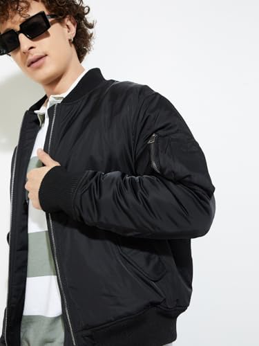 Image of Max Men's Polyester Standard Length URB N MA1 Bomber Jacket