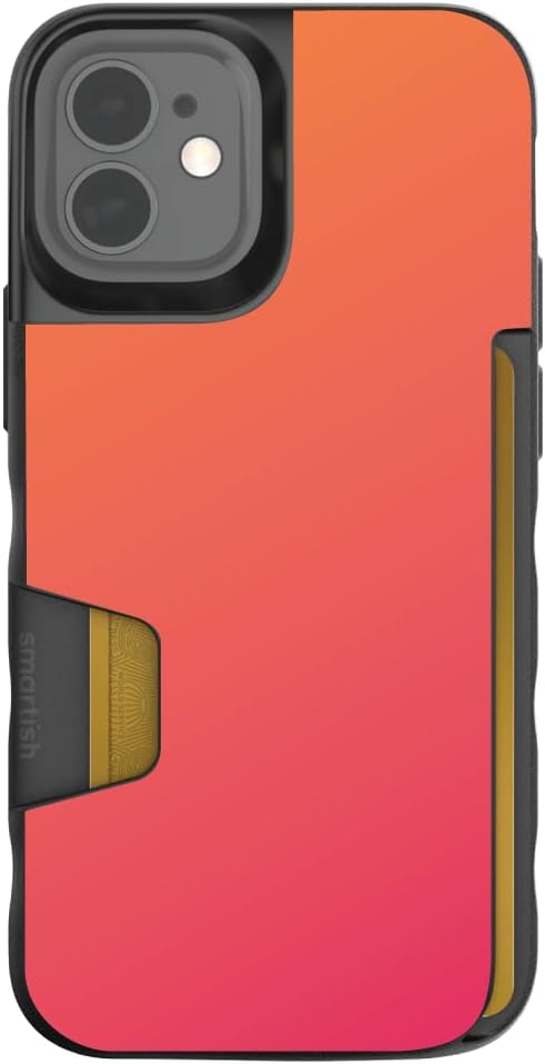 Smartish - You're On Fire - iPhone 13 mini Wallet Case - Wallet Slayer Vol. 1 [Slim + Protective] Credit Card Holder - Drop Tested Hidden Card Slot Cover Compatible with Apple iPhone 13 mini
