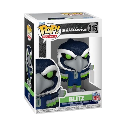 Funko Pop! NFL Seahawks - Blitz - Mascotas y marcas de la NFL - Figura de vinilo coleccionable - Idea de regalo - Producto oficial - Juguetes para niños y adultos - Fans del deporte - Figura modelo