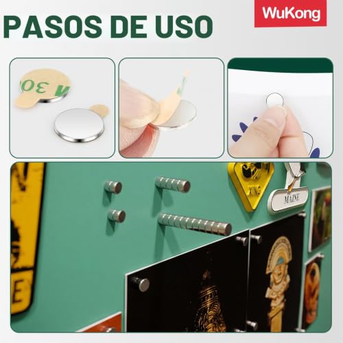 Miniatura 6 de Imanes De Neodimio Wukong 10x1mm Paquete De 20 Mini Imanes Extremadamente Fuertes, Imanes Redondos Pequeños Para Tablero Magnético, Tablero Magnético, Nevera, Manualidades, Oficina, Cocina