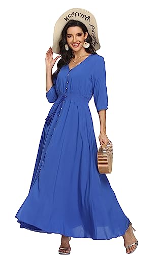 Image of Casual Summer Dresses for Women 2026 Maxi Dress Flowy Bohemian Beach Party