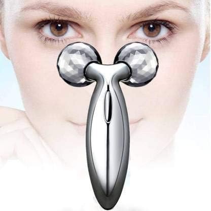LAXORIA 3D Face & Body Massager Roller - 360° Rotate Manual Roller for Skin Lifting, Wrinkle Removal & Full Body Massage Glowing Skin| Reducing Stress & Eye Puffiness (Silver) LAXORIA 3D Face & Body Massager Roller - 360° Rotate Manual Roller for Skin Lifting, Wrinkle Removal & Full Body Massage Glowing Skin| Reducing Stress & Eye Puffiness (Silver)