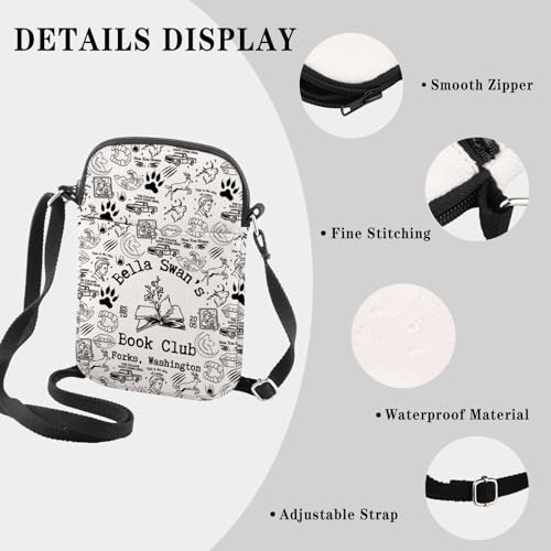 Vampire Movie Inspired Gift Edward Cullen & Bella Swan Fans Gift Vampire Book Club Crossbody Bag3