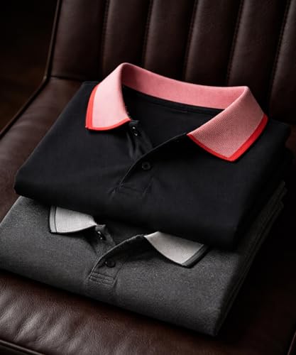 Image of Scott International Men's Cotton Polo T-Shirt | Regular Fit | Breathable & Soft Fabric | Classic Collar with Button Placket | Casual & Office Wear | Summer Essential Polo Tee for Men