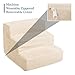 3-Step Pet Stairs - Nonslip Foam Dog and Cat Steps with Removable Zippered Microfiber Cover - 2-Tone Design for Home or Vehicle Use by PETMAKER (Tan)