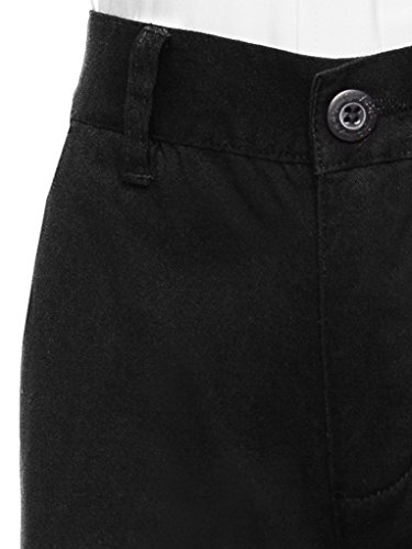 Uniform Straight Twill Boys Pants - Wrinkle-Free Flat Front Slacks for Boys with High Rise & Straight Leg Design2