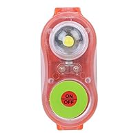 Tbest Schwimmweste Licht, Schwimmwestenlicht,Schwimmwestenlampe,Schwimmwesten-licht Led Lithium J I Meerwasser Selbstbeleuchtende Lebensrettende Taschenlampe Auffällige Lichtlampe Anziehen (Orange)