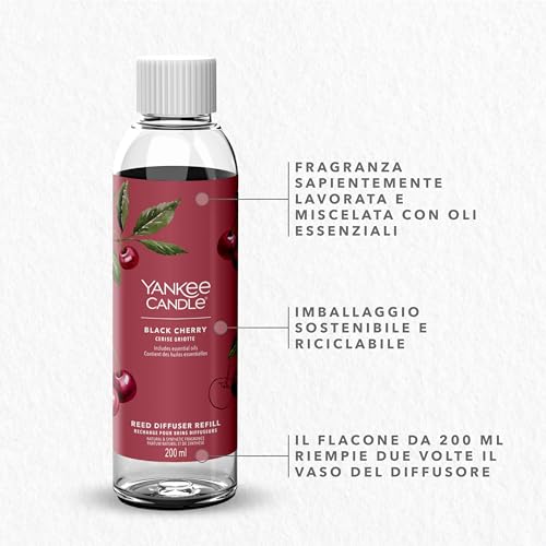 Yankee Candle Signature Diffusore a bastoncini Ricarica | Amarena | 200 ml | Fino a 20 settimane di fragranza | Un regalo perfetto per una donna - Immagine 3
