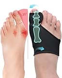 PGRODE 2 Pcs Bunion Corrector Toe Spacers Separators for Women Men Pain Relief, Big Toe Straighteners, Breathable Bunion Cushion Socks with Built-in Gel Pad (Black)