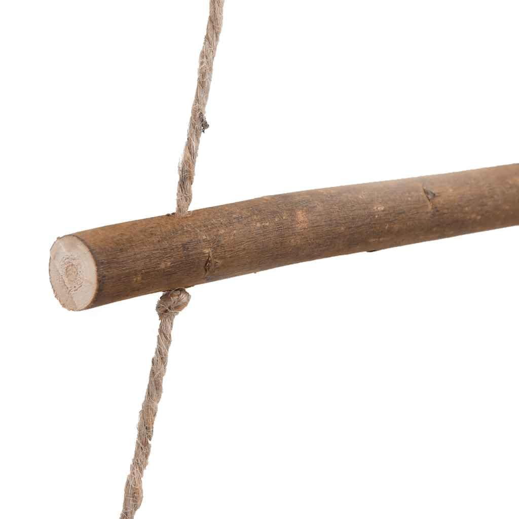 Lot de 2 arbres de Noël à suspendre en bois naturel avec étoiles en dentelle - 42 x 90 cm - Pour salon, couloir, fenêtre, balcon et décoration de Noël festive avec boules et guirlande lumineuse