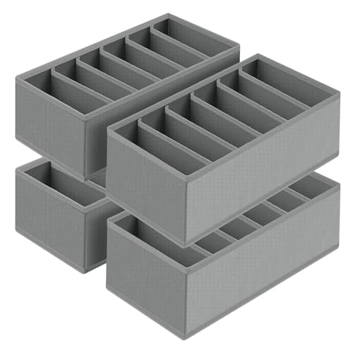 Homsorout Cajones organizadores de armario – Juego de 2 organizadores de armario de tela 30 x 15 x 9 cm Organizador de ropa interior para Pax Organizador, calcetines, ropa de bebé, gris oscuro Homsorout Cajones organizadores de armario – Juego de 2 organizadores de armario de tela 30 x 15 x 9 cm Organizador de ropa interior para Pax Organizador, calcetines, ropa de bebé, gris oscuro