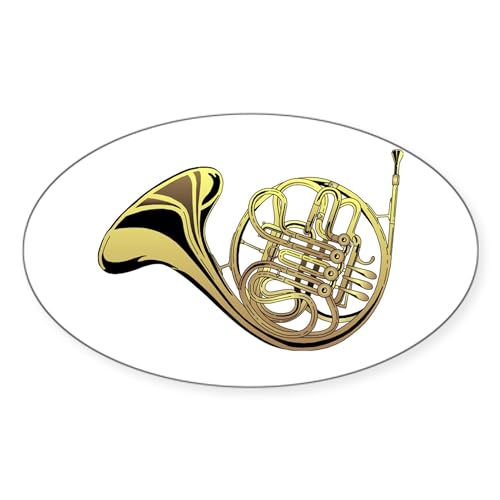 CafePress French Horn Sticker Oval Car Bumper Sticker