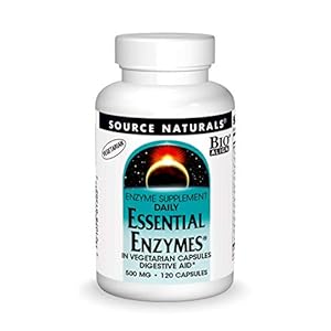 Source Naturals Essential Enzymes 500mg Bio-Aligned Multiple Enzyme Supplement Herbal Defense for Digestion, Gas, Constipation & Bloating Relief – Supports Immune System* – 120 Vegetarian Capsules