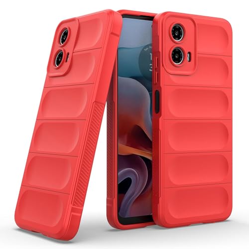 Image of amazon basics Basic Case for Motorola Moto G34 5G / G45 5G (Silicone Red)