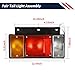 Promrmr Pair Tail Light Assembly w/Bulbs Compatible with Isuzu NPR NQR NRR FSR FRR NPR-HD 1987-2006 Replace 8970658090 8970658100 Rear Truck Tail Lamp Lights (12V)