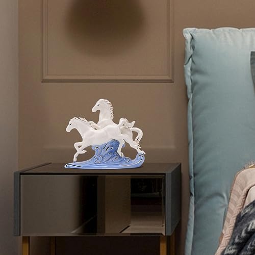 Estatua de Cerámica Caballo Corriendo Decorativa miniatura 7