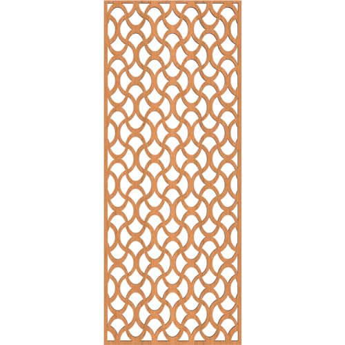 Image of Resort Decorative Pierced Fretwork Wood Wall Panels, 9 3 /8 inchW x 24 3 /8 inchH x 1 /4 inchT, Cherry