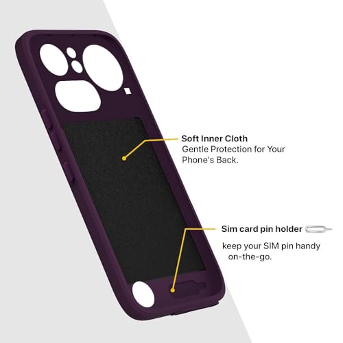 Image of Back Cover | MagFit Ring Design (Non-Magnetic) | Shockproof Case | Anti-Slip Grip | Raised Camera Edges | Slim Protective Case for Nothing Phone (4a) Pro 5G (Purple)