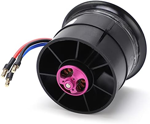 Miniatura 7 de VGEBY Conducto RC de 2.756 in, EDF 2.756 in 12 hojas conducto 6S 2100KV ESC controlador de velocidad conjunto material compuesto para coche RC (CW)