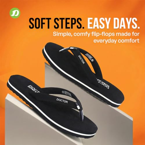 Image of DOCTOR EXTRA SOFT House Slipper for Women's Care Dr Orthopaedic Super Comfort Fitting Flat Cushion Chappal Flip-Flop for Ladies & Girl's