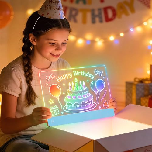 Wiederaufladbare LED Zeichenbrett, 35×26 cm Leuchttafel Schreibtafel – Ansicht 6